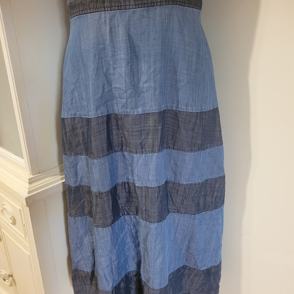 Tommy Bahama Blue Striped Midi Dress - Picture 3 of 7